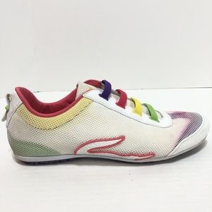 Lacoste Women’s Isanti Mor Slip-On Shoes, Size 9, Colorful (White/Lavendar) Rare